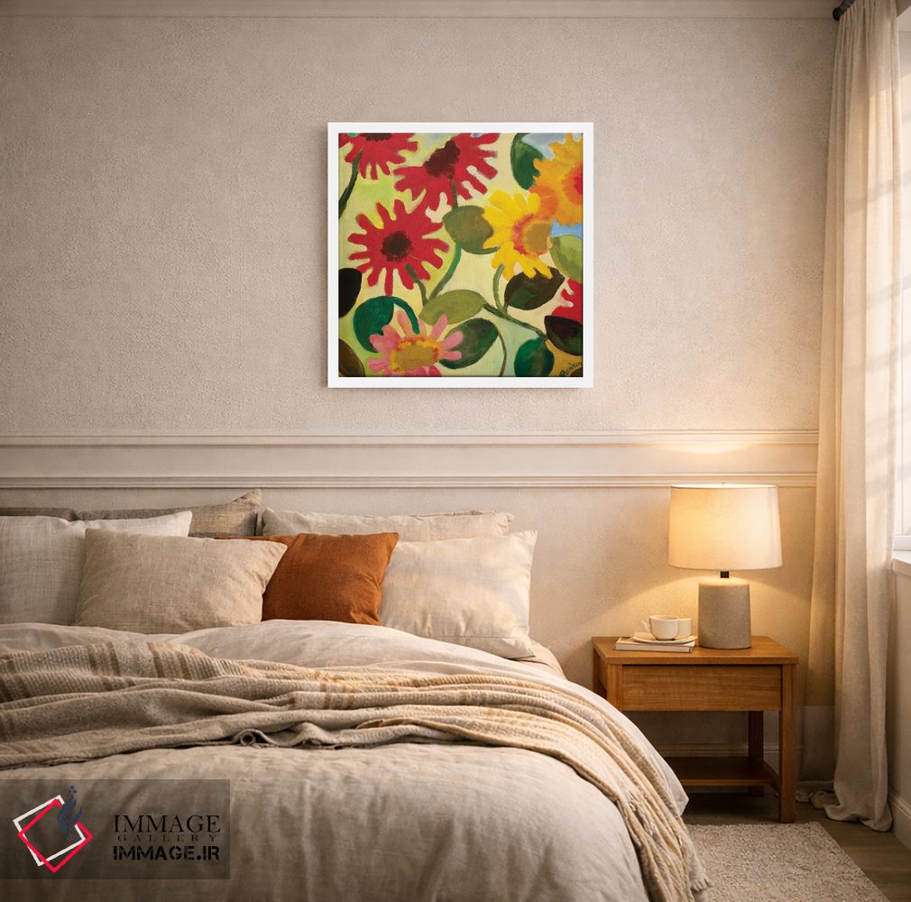 تابلو دکوراتیو مروارید ژربر ۱ اثر کیم پارکر - D4W