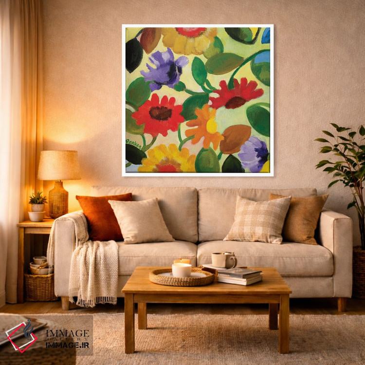 تابلو دکوراتیو مروارید ژربر ۲ اثر کیم پارکر - D3W