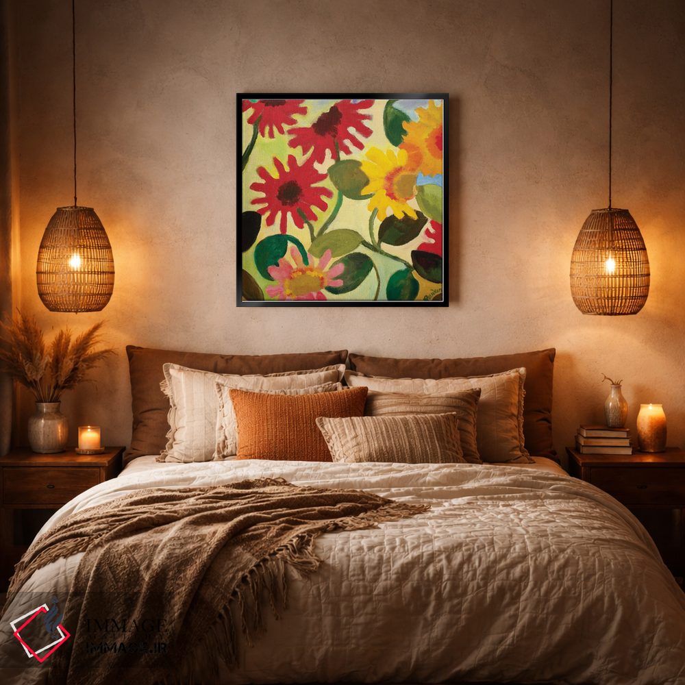 تابلو دکوراتیو مروارید ژربر ۱ اثر کیم پارکر - D6B