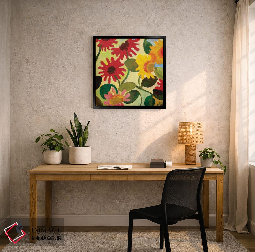تابلو دکوراتیو مروارید ژربر ۱ اثر کیم پارکر - D5B
