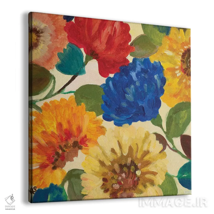 تابلو دکوراتیو گل های پاییزی ۲ اثر کیم پارکر - نمای پرسپکتیو محصول