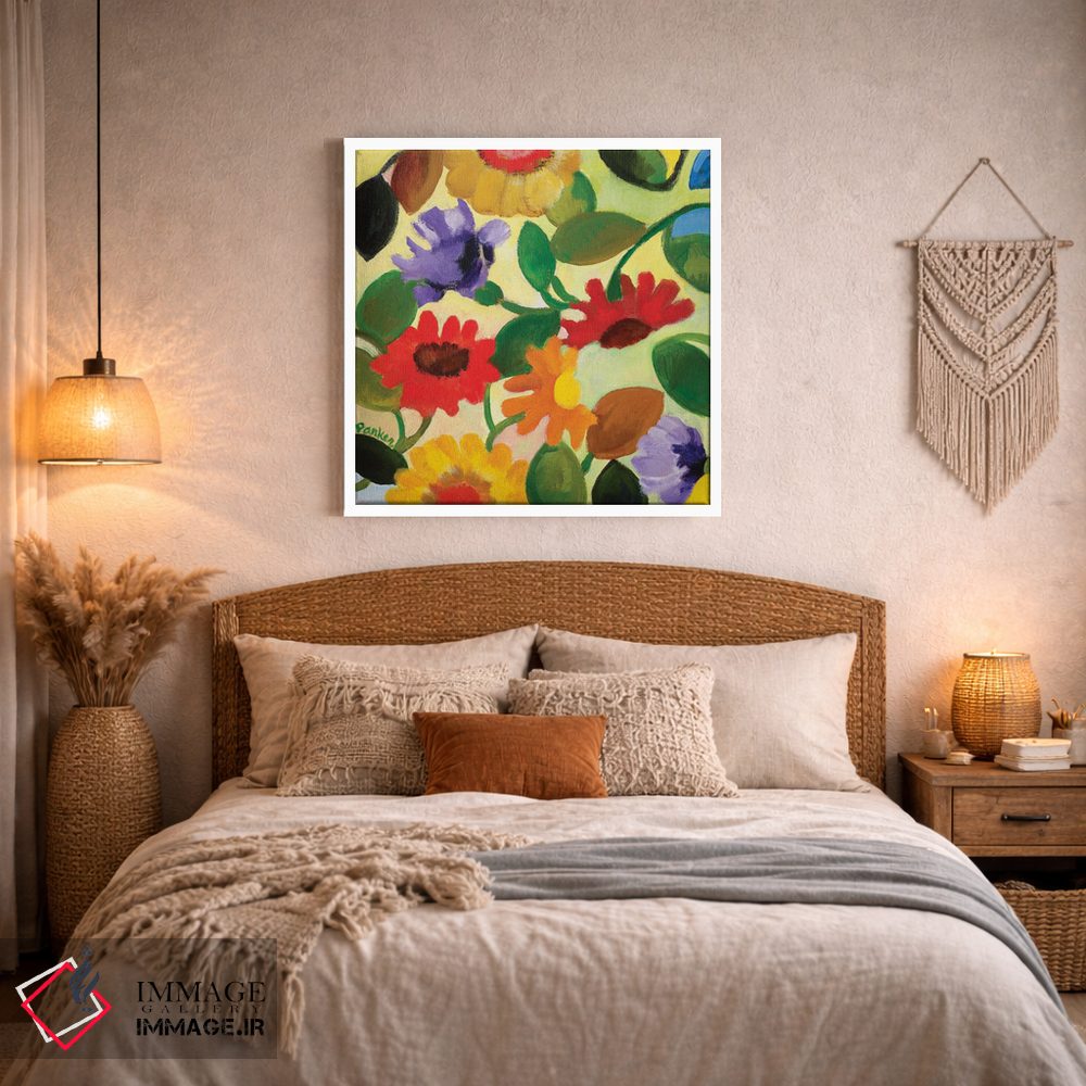 تابلو دکوراتیو مروارید ژربر ۲ اثر کیم پارکر - D4W