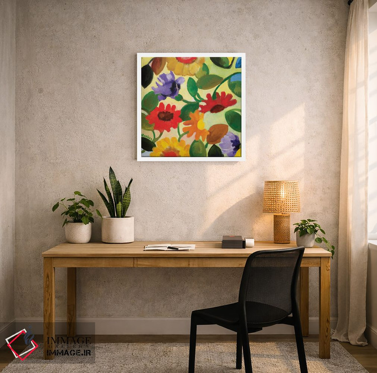 تابلو دکوراتیو مروارید ژربر ۲ اثر کیم پارکر - D6W