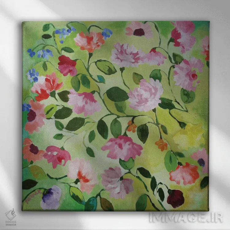 تابلو دکوراتیو مگنولیاها اثر کیم پارکر - نمای روبهرو روی دیوار