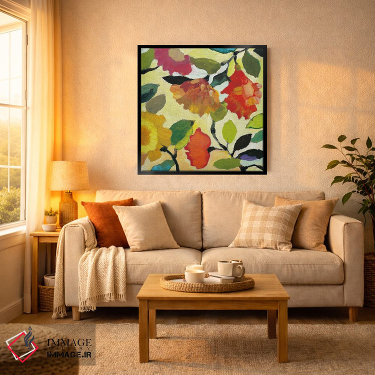 تابلو دکوراتیو کاشی گل دار ۱ اثر کیم پارکر - D2B