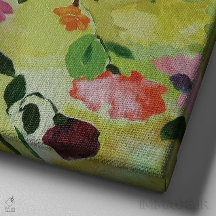 تابلو دکوراتیو مگنولیاها اثر کیم پارکر - نمای نزدیک بافت بوم