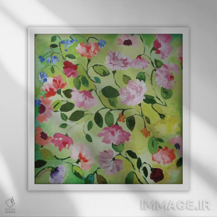 تابلو دکوراتیو مگنولیاها اثر کیم پارکر - نمای قابدار سفید