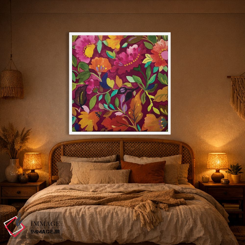 تابلو دکوراتیو چمنزار زینیا اثر کیم پارکر - D1W