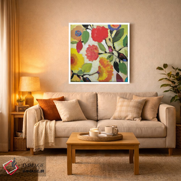 تابلو دکوراتیو کاشی گل دار ۳ اثر کیم پارکر - D2W