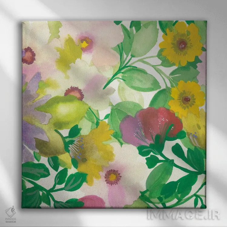 تابلو دکوراتیو دسته گل درخت گل یخ ۲۲A اثر کیم پارکر - نمای روبهرو روی دیوار