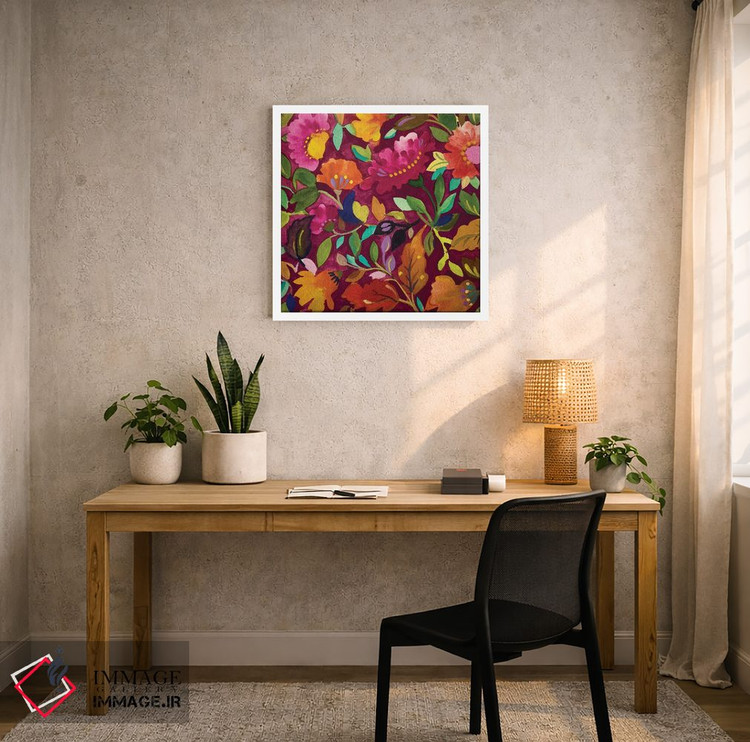 تابلو دکوراتیو چمنزار زینیا اثر کیم پارکر - D4W