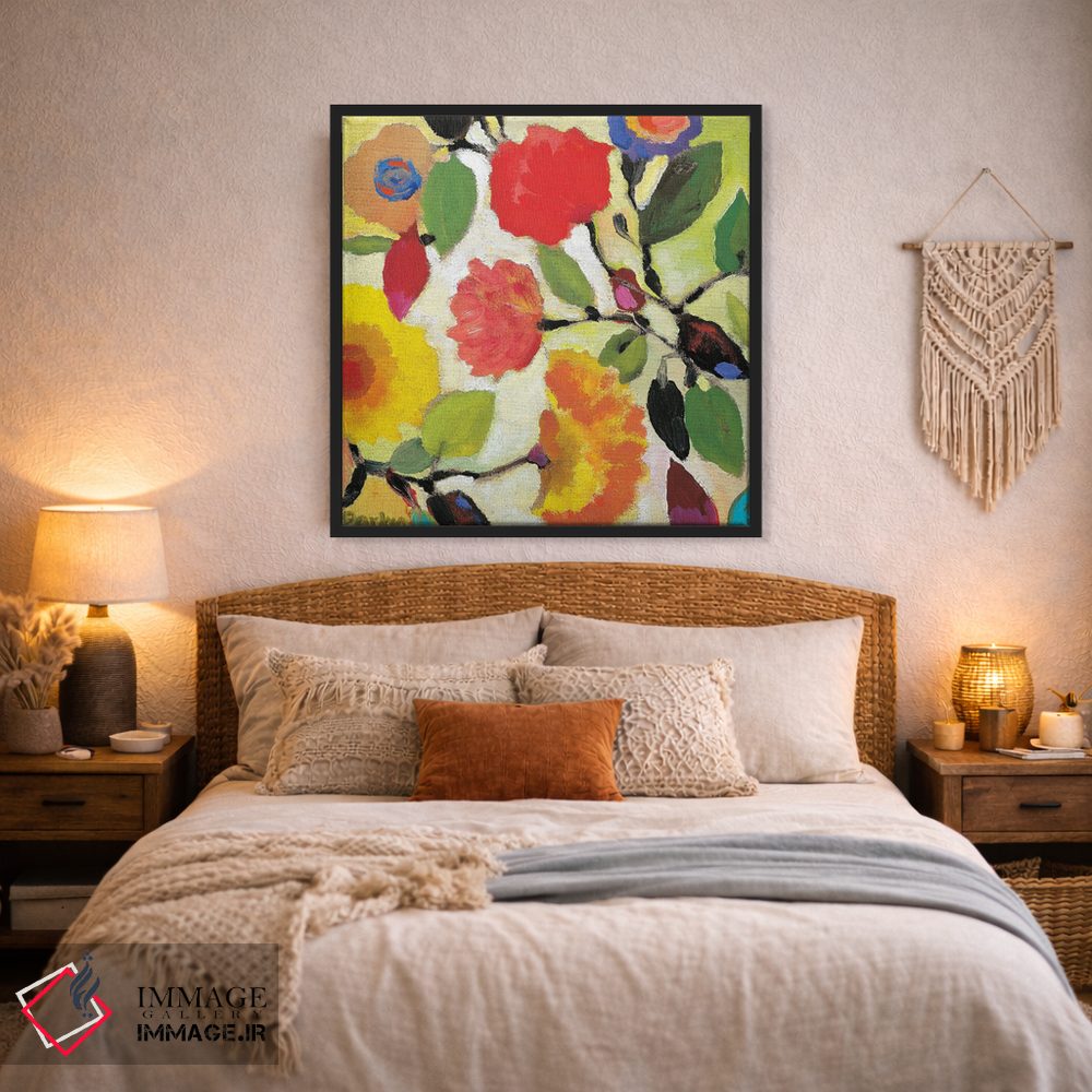 تابلو دکوراتیو کاشی گل دار ۳ اثر کیم پارکر - D3B