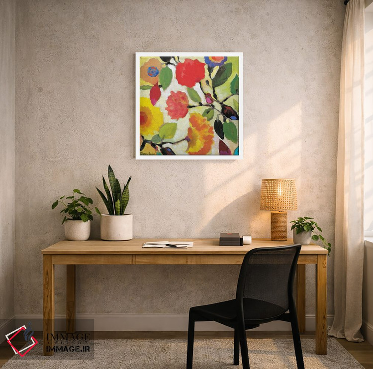 تابلو دکوراتیو کاشی گل دار ۳ اثر کیم پارکر - D5W