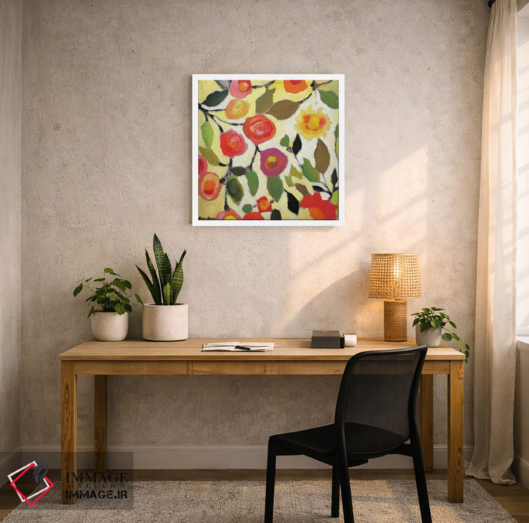 تابلو دکوراتیو کاشی گل دار ۲ اثر کیم پارکر - D4W