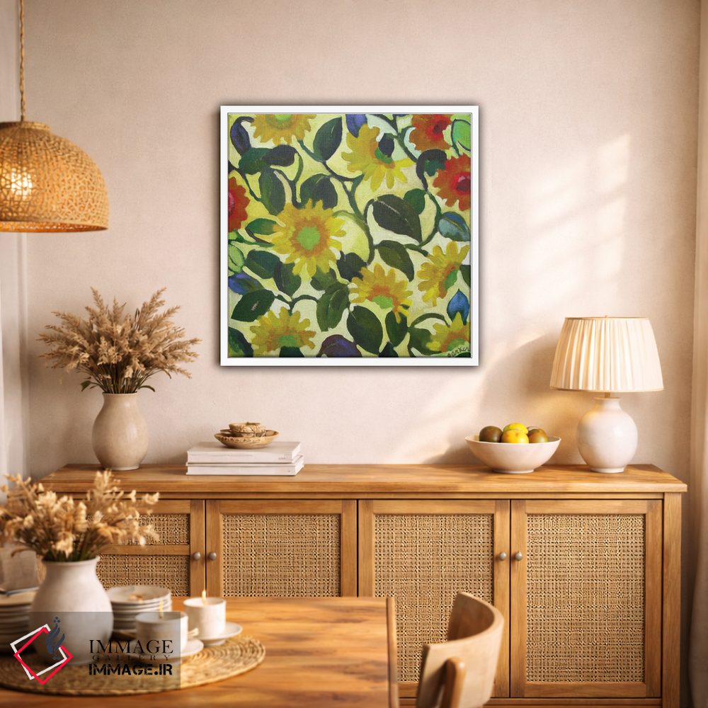 تابلو دکوراتیو گل های آفتابگردان اثر کیم پارکر - D1W