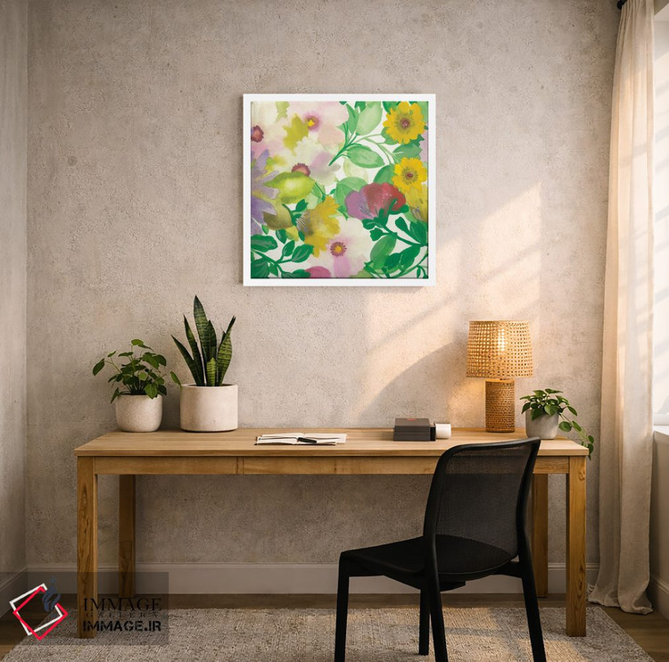 تابلو دکوراتیو دسته گل درخت گل یخ ۲۲A اثر کیم پارکر - D5W