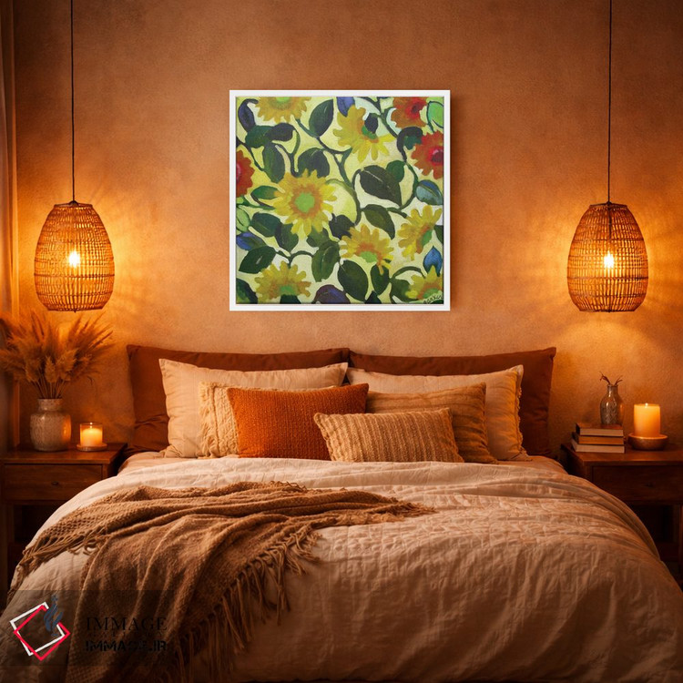 تابلو دکوراتیو گل های آفتابگردان اثر کیم پارکر - D3W