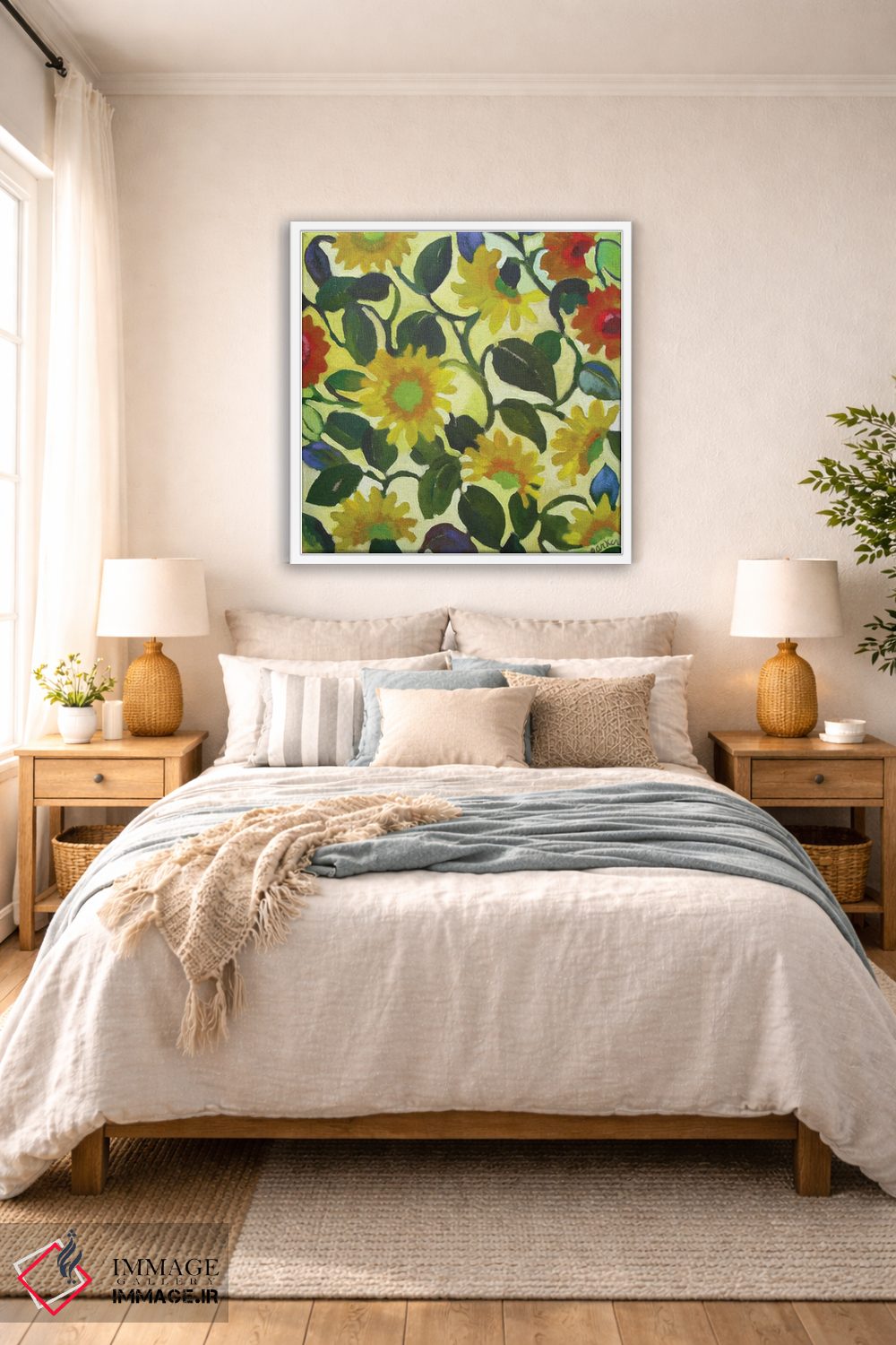 تابلو دکوراتیو گل های آفتابگردان اثر کیم پارکر - D4W