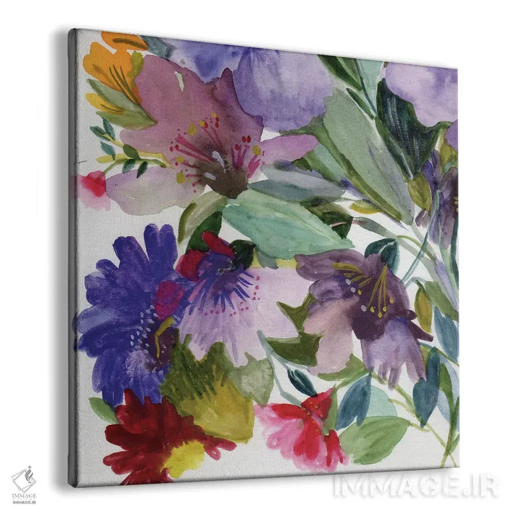 تابلو مدرن کلماتیس بنفش II اثر کیم پارکر - نمای پرسپکتیو محصول