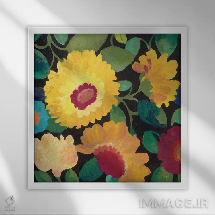 تابلو دکوراتیو نوکتورن II اثر کیم پارکر - نمای قابدار سفید