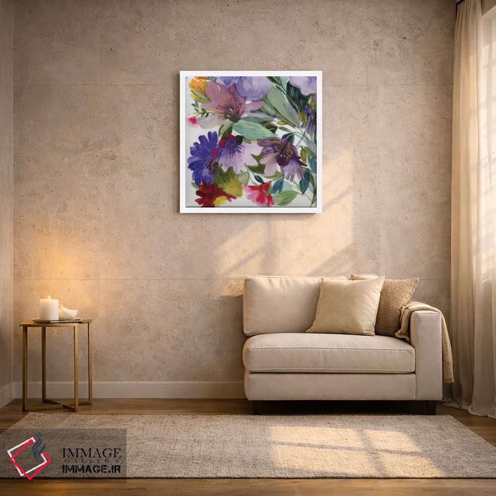 تابلو مدرن کلماتیس بنفش II اثر کیم پارکر - D1W