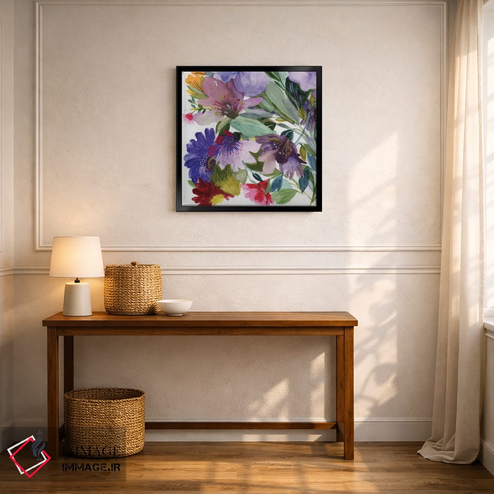 تابلو مدرن کلماتیس بنفش II اثر کیم پارکر - D6B