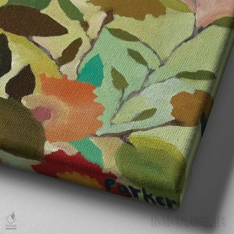 تابلو دکوراتیو گاوت اثر کیم پارکر - نمای نزدیک بافت بوم