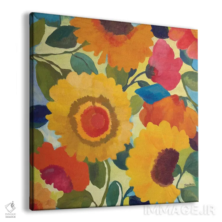 تابلو دکوراتیو گل های بازار I اثر کیم پارکر - نمای پرسپکتیو محصول