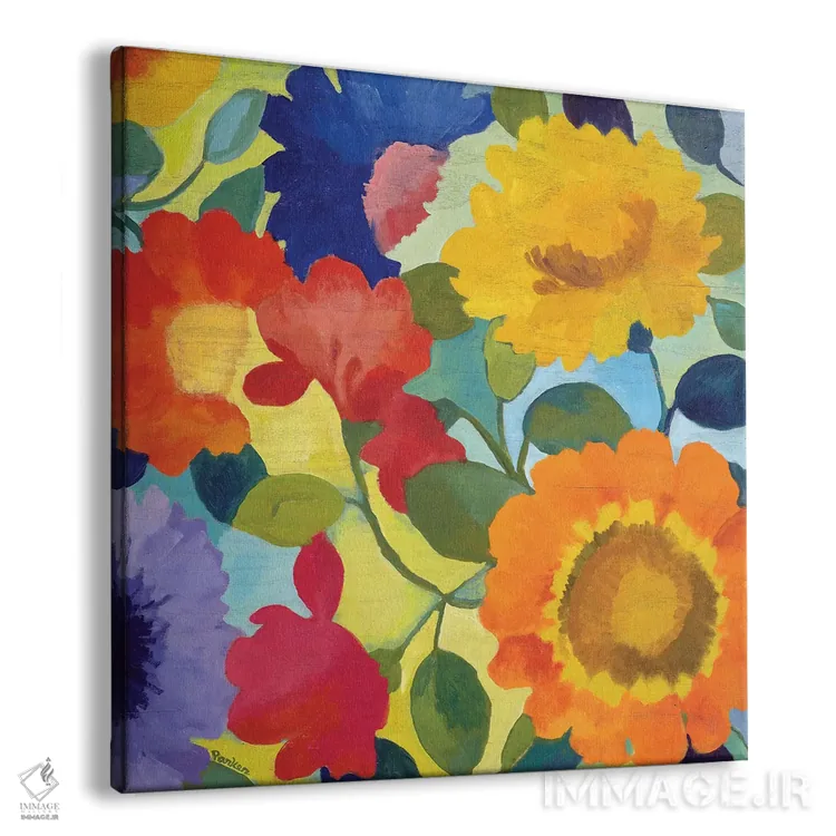 تابلو دکوراتیو گل های بازار II اثر کیم پارکر - نمای پرسپکتیو محصول