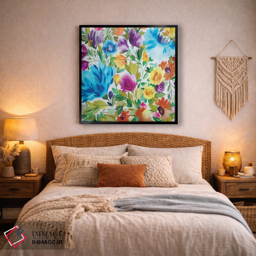 تابلو دکوراتیو زینیاهای فیروزه ای اثر کیم پارکر - D4B