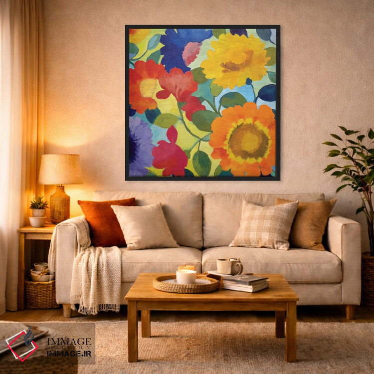 تابلو دکوراتیو گل های بازار II اثر کیم پارکر - D2B