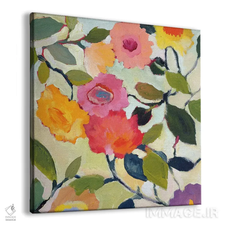 تابلو دکوراتیو رزهای وحشی اثر کیم پارکر - نمای پرسپکتیو محصول