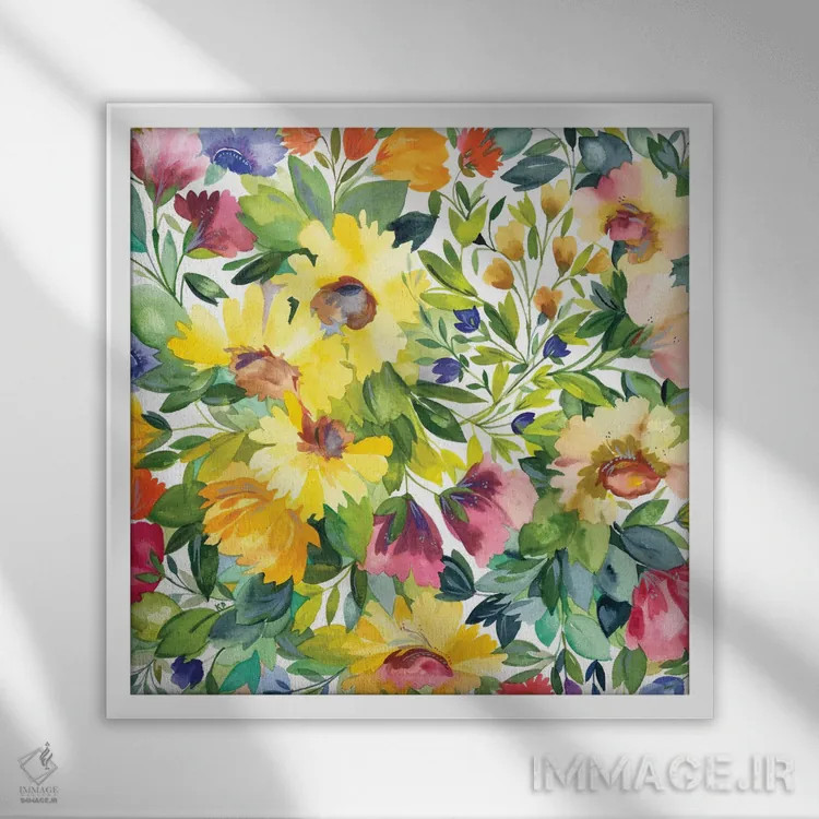 تابلو دکوراتیو باغ لیدیا اثر کیم پارکر - نمای قابدار سفید