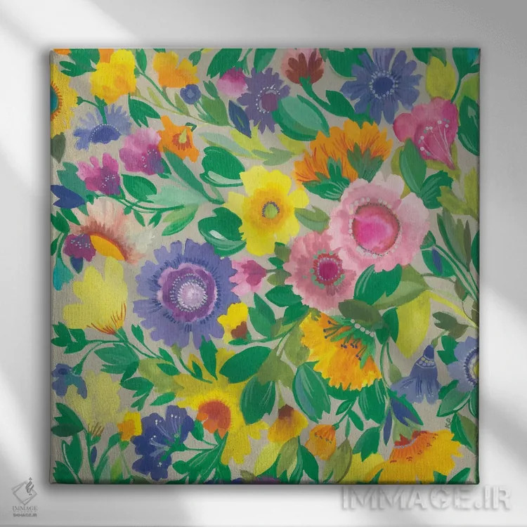 تابلو دکوراتیو باغ آوریل II اثر کیم پارکر - نمای روبهرو روی دیوار