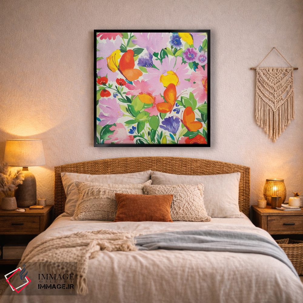 تابلو دکوراتیو پروانه ها و اکیناسه اثر کیم پارکر - D3B