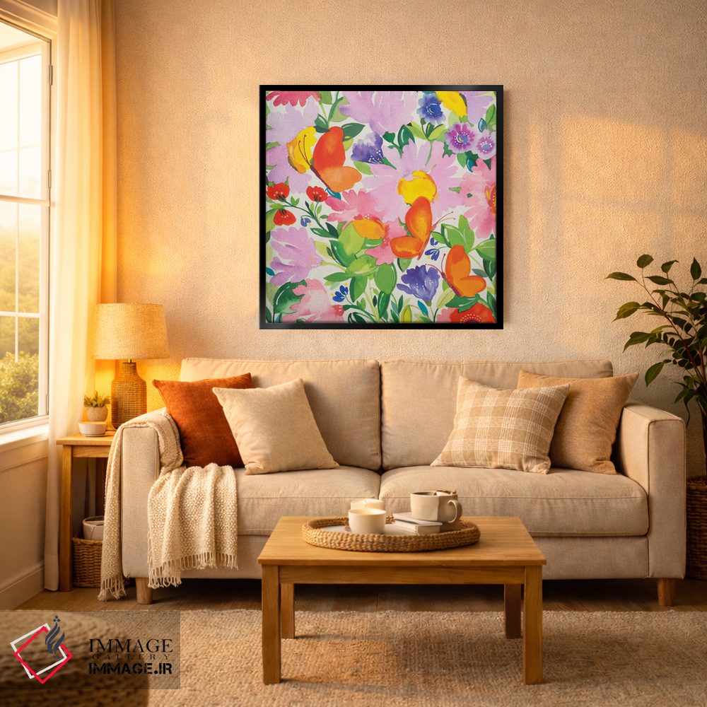 تابلو دکوراتیو پروانه ها و اکیناسه اثر کیم پارکر - D4B