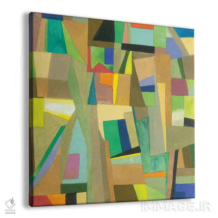 تابلو انتزاعی آمستردام اثر کیم پارکر - نمای پرسپکتیو محصول