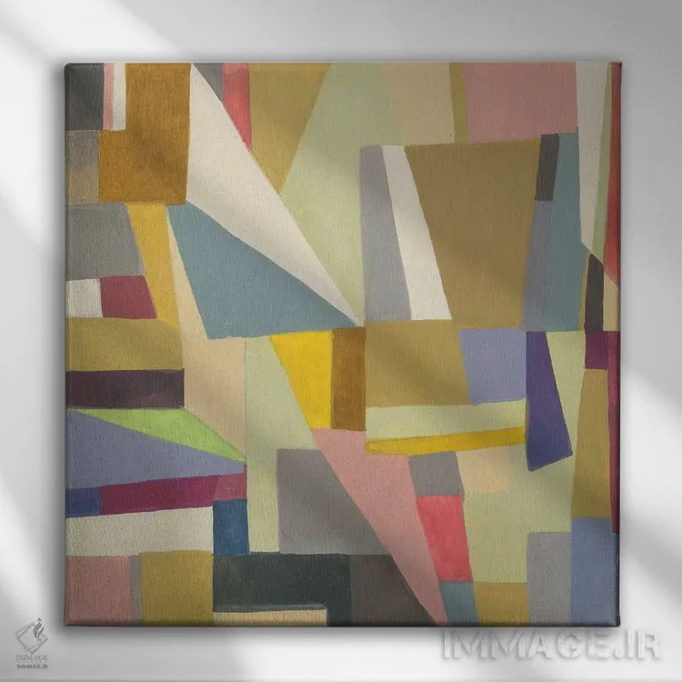 تابلو انتزاعی کپنهاگ اثر کیم پارکر - نمای روبهرو روی دیوار