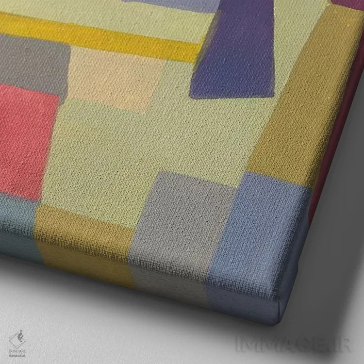 تابلو انتزاعی کپنهاگ اثر کیم پارکر - نمای نزدیک بافت بوم