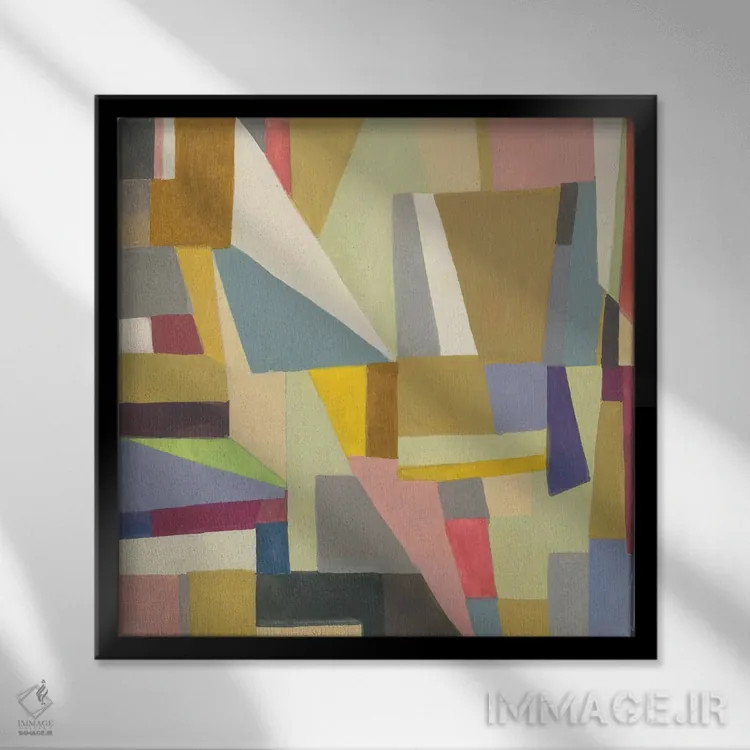 تابلو انتزاعی کپنهاگ اثر کیم پارکر - نمای قابدار مشکی