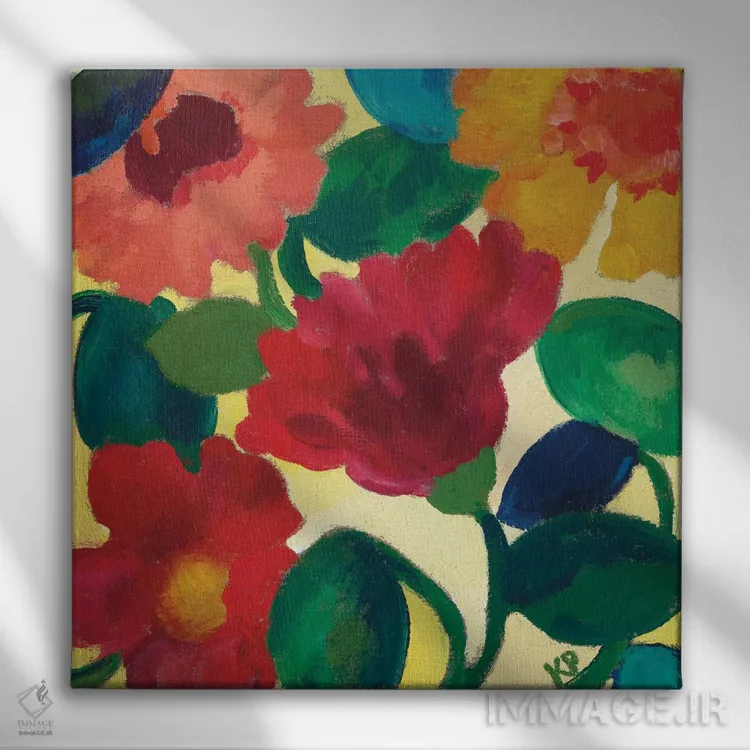 تابلو دکوراتیو شقایق کوهی II اثر کیم پارکر - نمای روبهرو روی دیوار