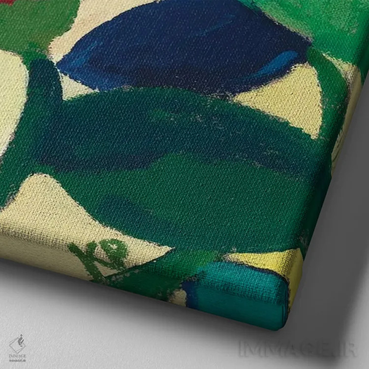 تابلو دکوراتیو شقایق کوهی II اثر کیم پارکر - نمای نزدیک بافت بوم