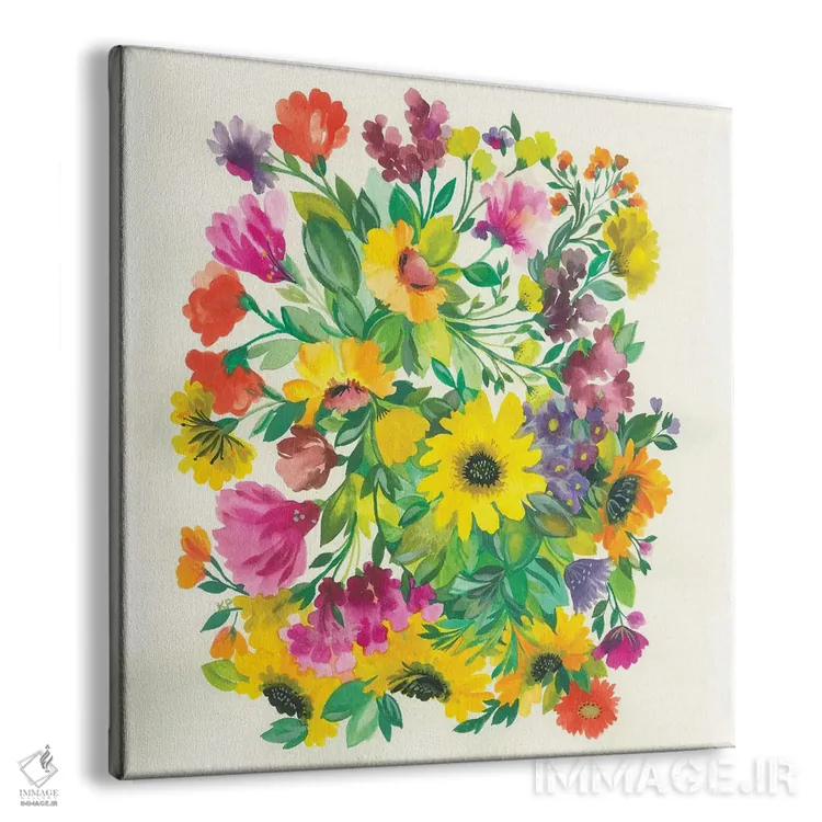 تابلو دکوراتیو گل کاغذی اثر کیم پارکر - نمای پرسپکتیو محصول