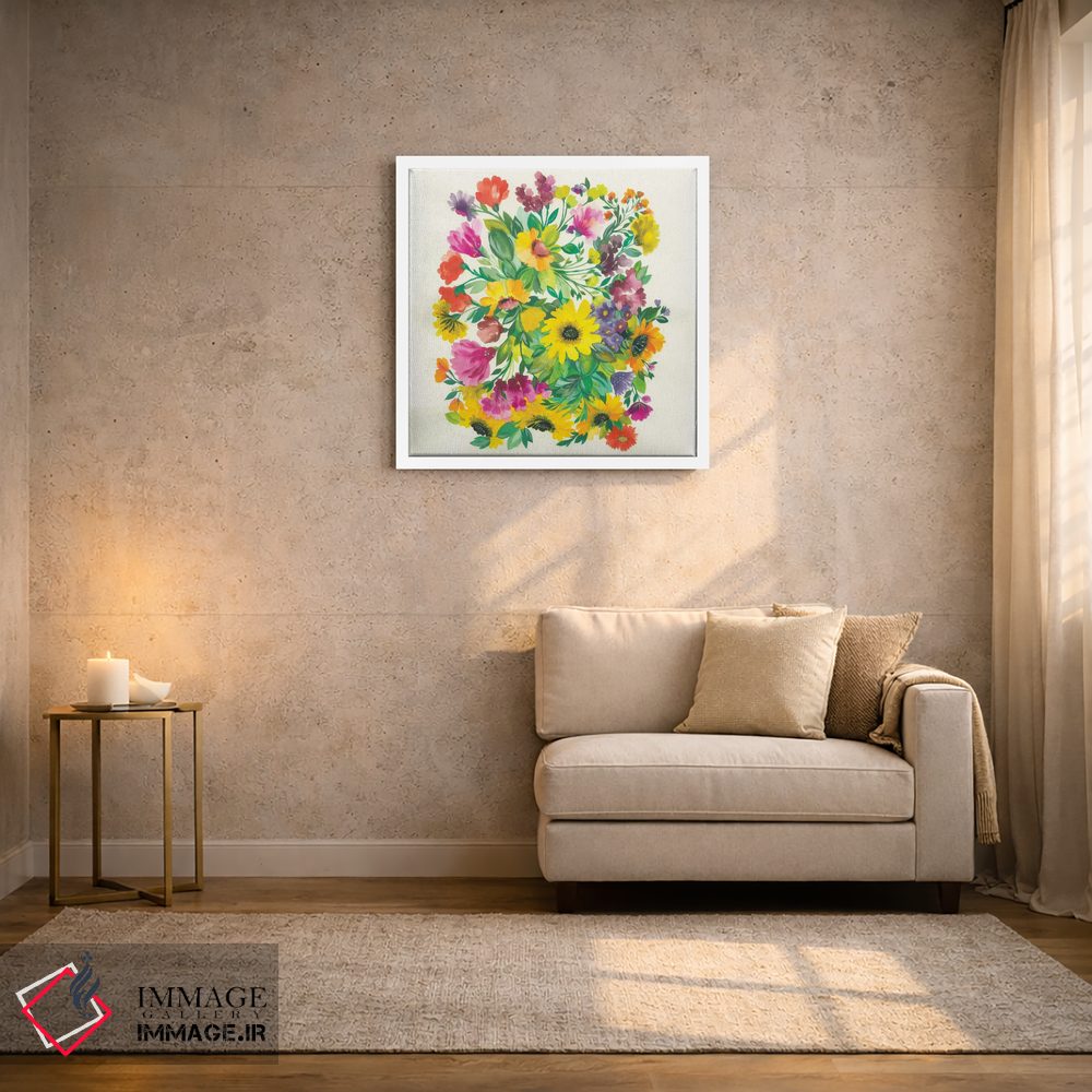 تابلو دکوراتیو گل کاغذی اثر کیم پارکر - D1W