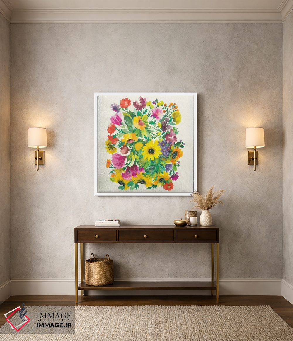 تابلو دکوراتیو گل کاغذی اثر کیم پارکر - D2W