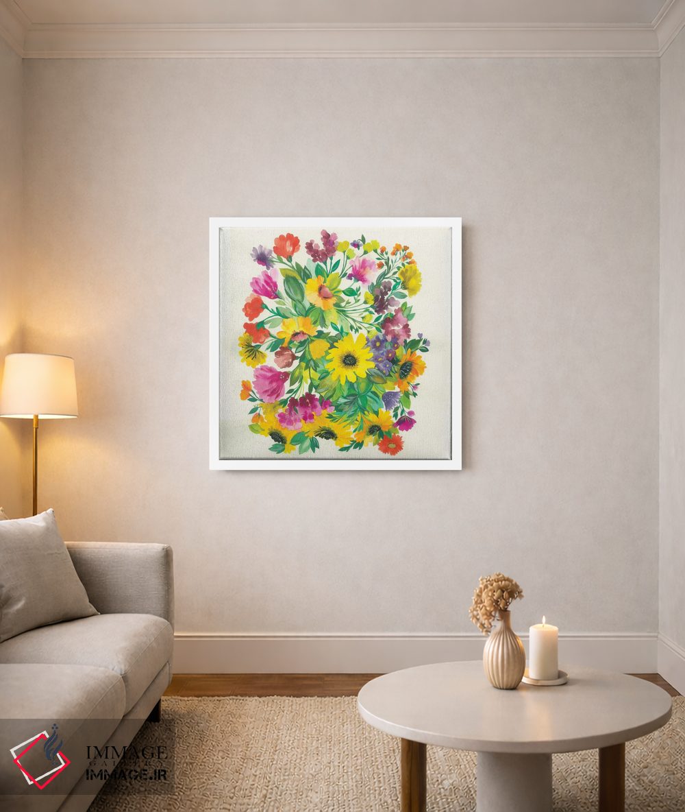 تابلو دکوراتیو گل کاغذی اثر کیم پارکر - D3W