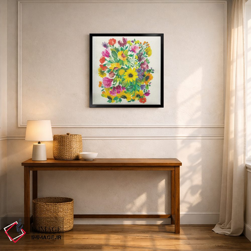 تابلو دکوراتیو گل کاغذی اثر کیم پارکر - D6B