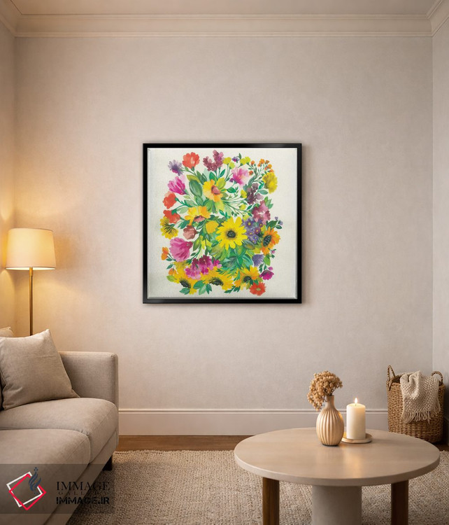 تابلو دکوراتیو گل کاغذی اثر کیم پارکر - D5B