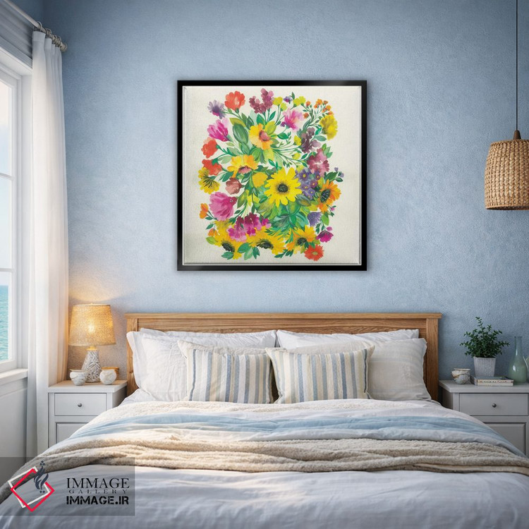 تابلو دکوراتیو گل کاغذی اثر کیم پارکر - D4B