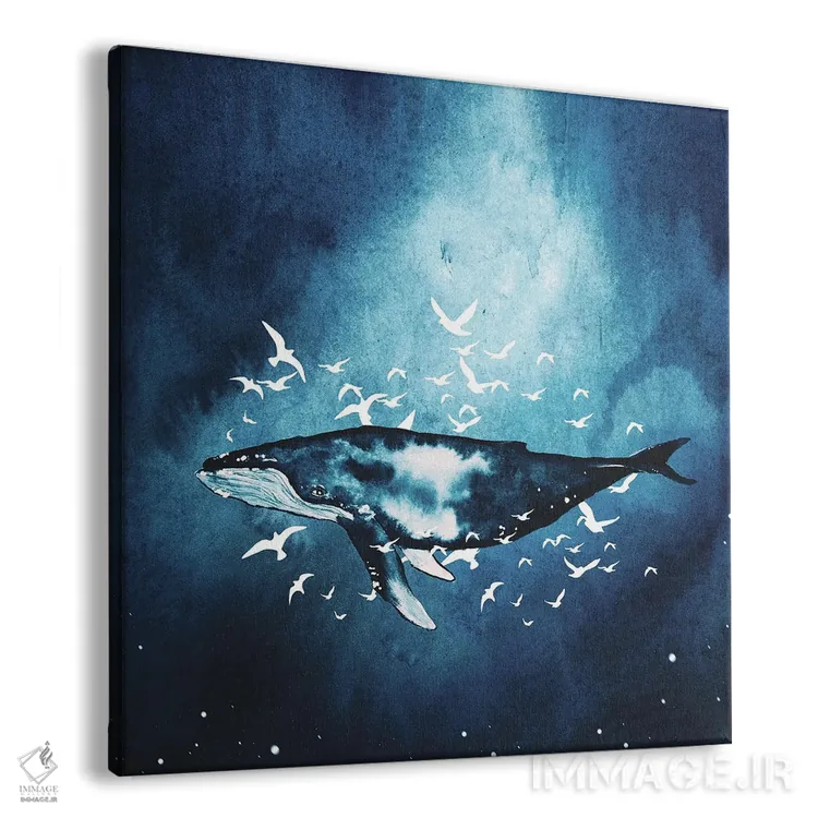 تابلو دکوراتیو رویاهای نهنگ اثر کارلی پرولد - نمای پرسپکتیو محصول